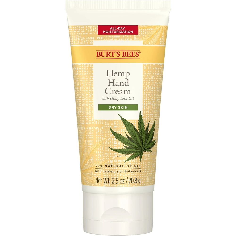 Burt's Bees Hemp Hand Cream 2.5 Oz Dry Skin Hemp Seed Oil Moisturizing NEW